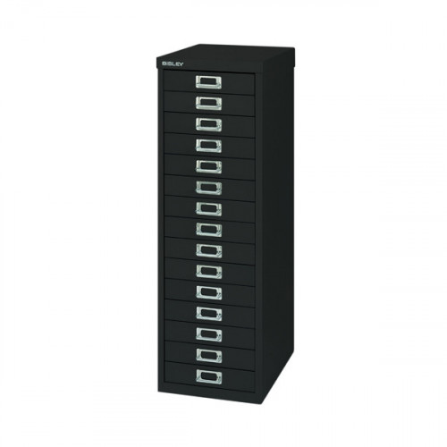 Bisley 15 Multidrawer Cabinet 279x380x860mm Black BY39950