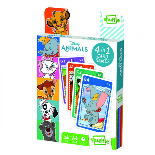 Shuffle Disney Animals 4-in-1 Card Game (Pack of 12) 108549998