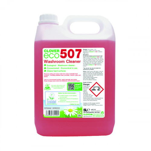 Clover ECO 507 Washroom Cleaner 5 Litre (Pack of 2) 507