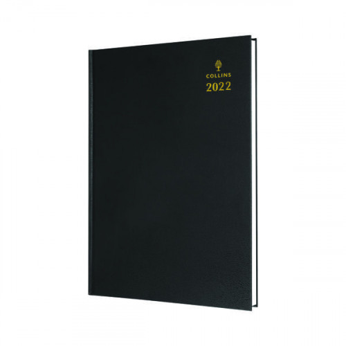 Collins A4 Desk Diary Day Per Page Black 2022 44.99-22