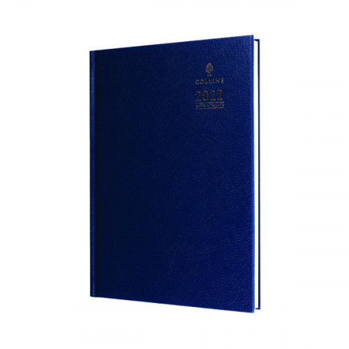 Collins A4 Desk Diary Day Per Page Appointment Blue 2022 A44BLU