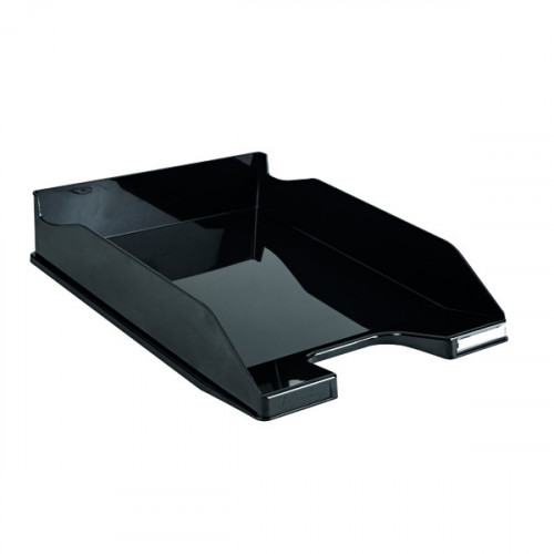 CONTOUR LETTER TRAY GLOSSY BLACK