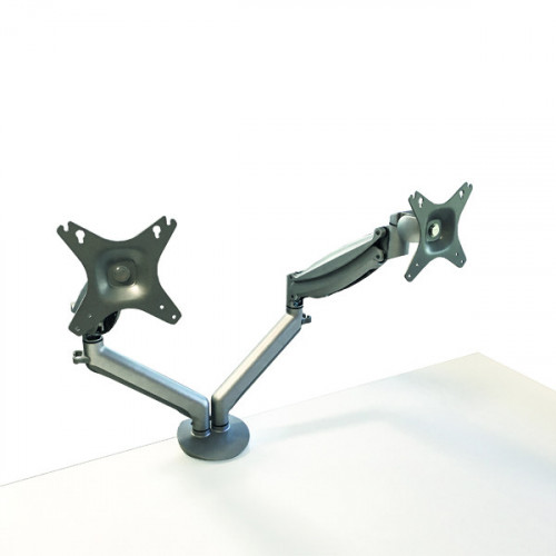 Contour Ergonomics Double Monitor Arm Silver CE77693