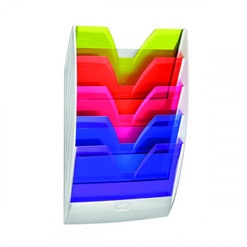 CEP Wall File 5 Compartment Rainbow Multicolour 154HM