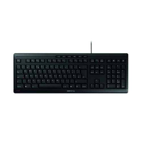 CHERRY STREAM KEYBOARD CORDED BLACK