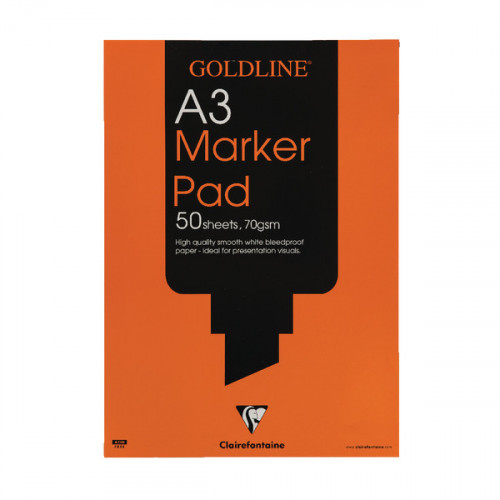 GOLDLINE MARKER PAD A3 WHITE GPB1A3