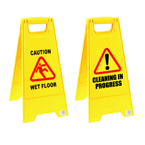2Work Caution Folding Safety Sign Yellow 101423