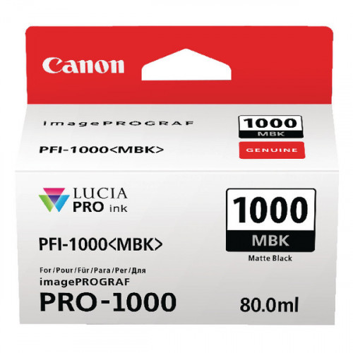 CANON PFI-1000MBK INK CART MTTEBLK