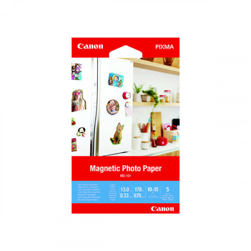 Canon Magnetic Photo Paper MG-101 4x6in (Pack of 5) 3634C002