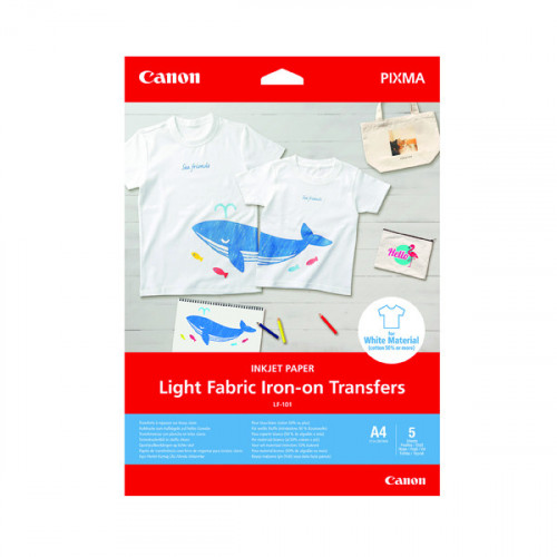 Canon Light Fabric Iron-On Transfers A4 4004C002
