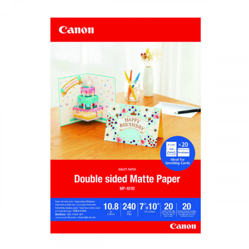 Canon Double-Sided Matte Photo Paper 7x10 Inch 20 Sheets 4076C006