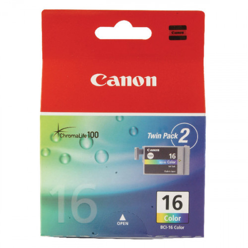 Canon BCI-16 CMY Inkjet Cartridges (Pack of 2) 9818A002