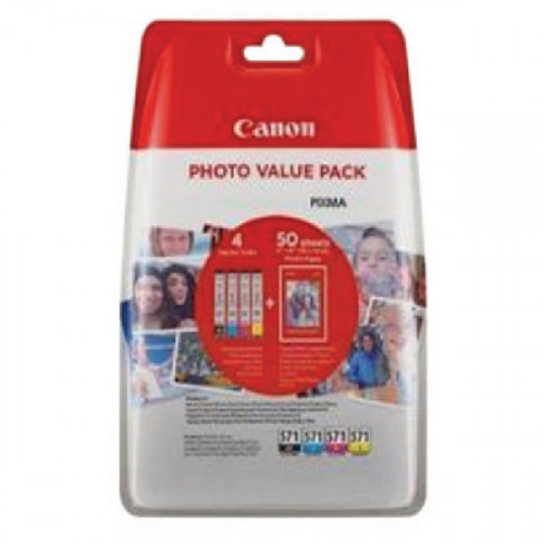 Canon CLI-571 CMYK Inkjet Cartridge Value Pack 0386C006