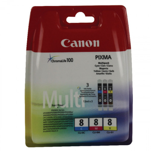 Canon CLI-8 CMY Ink Cartridge Multipack 0621B029
