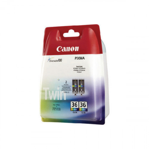 Canon CLI-36 CMY Inkjet Cartridges (Pack of 2) 1511B018