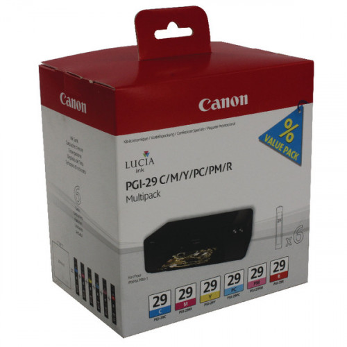 Canon PGI-29 CMY/PC/PM/R Multipack Ink Cartridges 4873B005