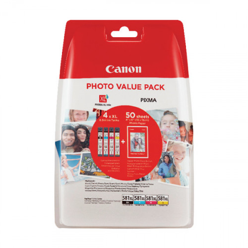 Canon CLI-581Xl CMYK Photo Cartridges Pack 2052C004