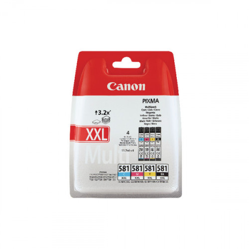 Canon CLI-581XXL CMYK Ink Cartridge Pack 1998C005