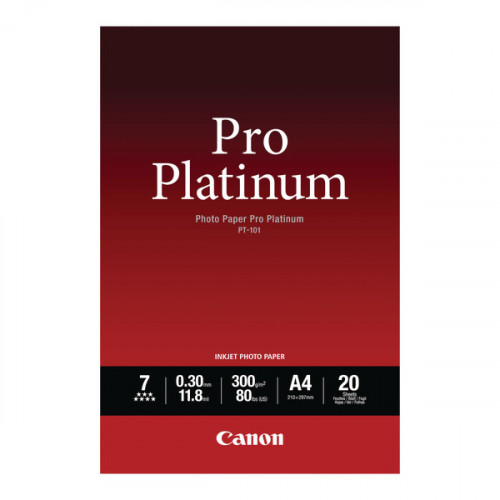 Canon PT-101 Pro A4 Platinum Photo Paper (Pack of 20) 2768B016