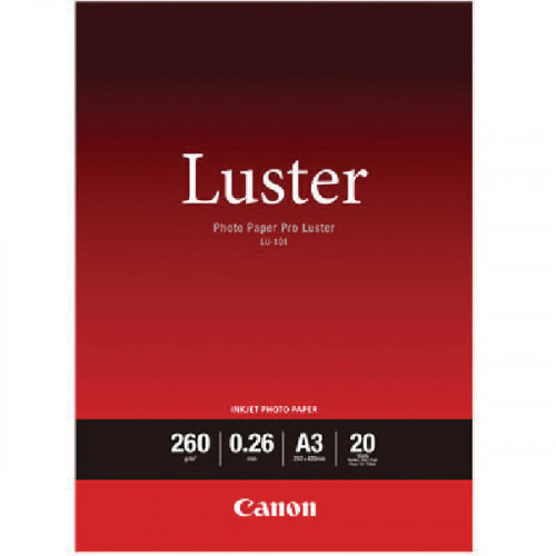 Canon A3 Pro Luster Photo Paper (20 Pack) 6211B007