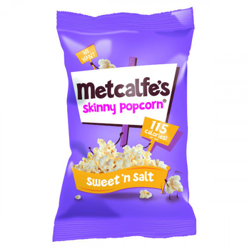 Metcalfes Skinny Popcorn SweetnSalt (Pack of 24) 0401139