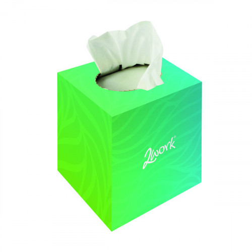 2WORK FACIAL TISSUES CUBE 70 SH PK24