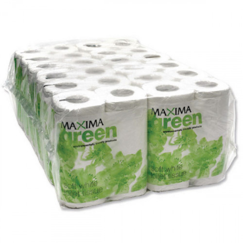 MAXIMA GRN 200SHT TOILET ROL WHT P48