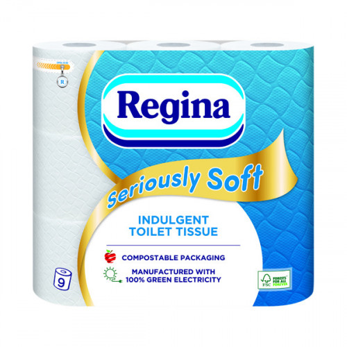 Regina Seriously Soft 3Ply Toilet Tissue 9 Roll White (Pack 5) 1102179