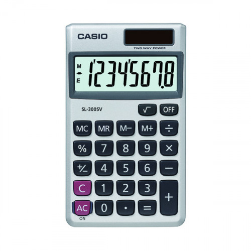 Casio Pocket Calculator 8-Digit SL-300SV