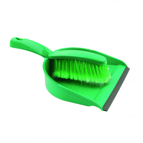DUSTPAN AND BRUSH SET GREEN