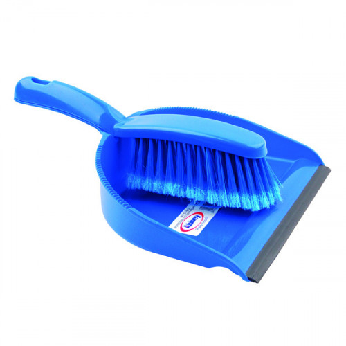 DUSTPAN AND BRUSH SET BLUE