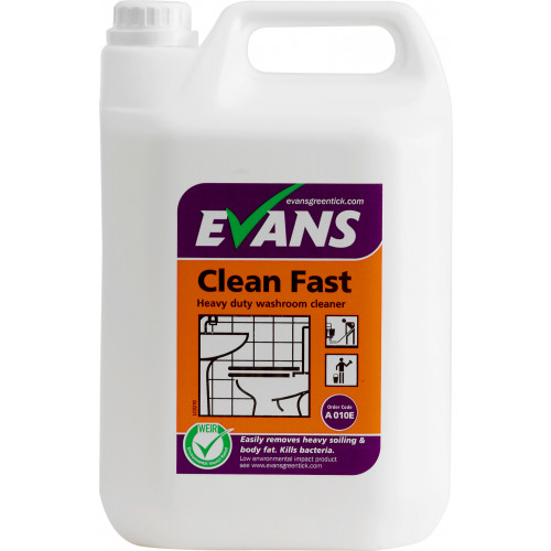 Evans Cleanfast, Heavy Duty Washroom Cleaner Descaler per 5Ltr (A010EEV2)