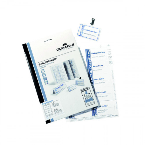 DURABLE 200 INSERTS 54X90MM PK200