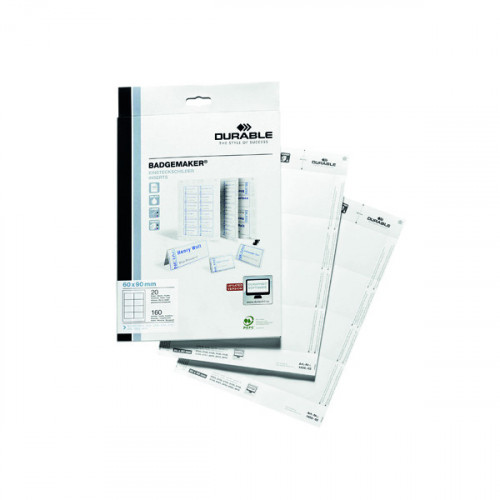 DURABLE 160 INSERTS 60X90MM PK160