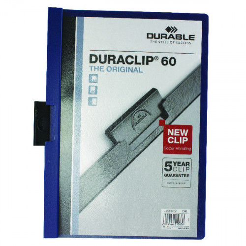 DURABLE 6MM DURACLIP FILE A4 BLU P25