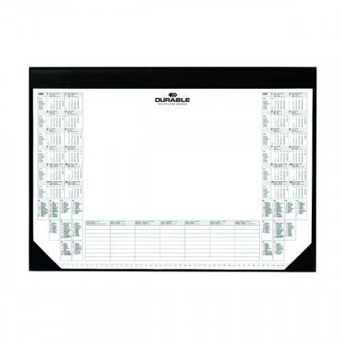 DURABLE CALENDAR DSK MAT 590X420 BLK