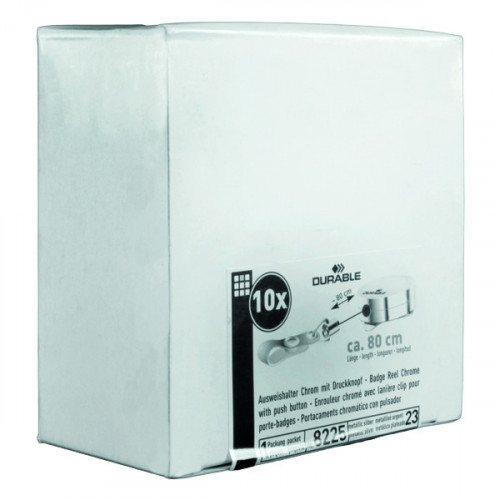 DURABLE HD BADGE REEL FASTENER PK10