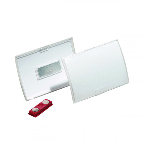 Durable Click Fold Name Badge with Magnet 54x90mm (Pack of 10) 811719