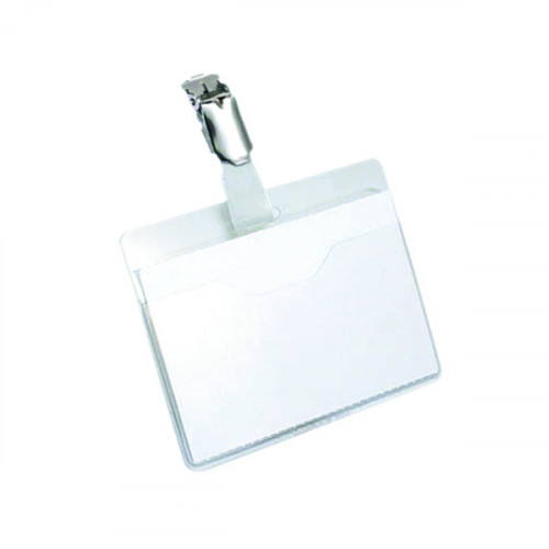 DURABLE NAME BADGE 60X90MM CLIP PK25