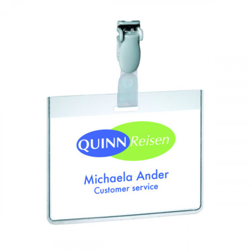 DURABLE VISITOR BADGE 60X90MM PK25