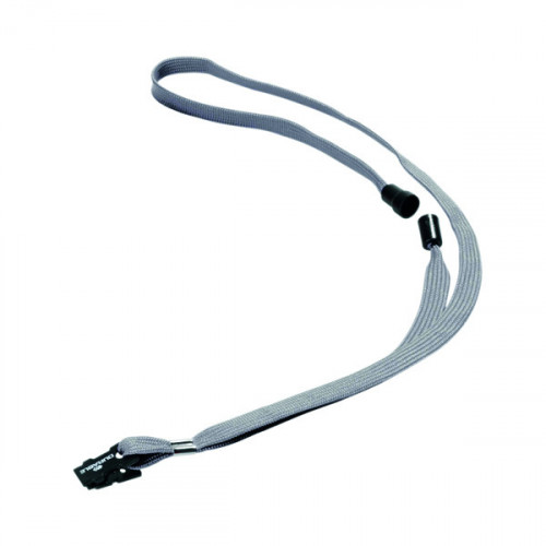 DURABLE BADGE LANYARD GREY PK10