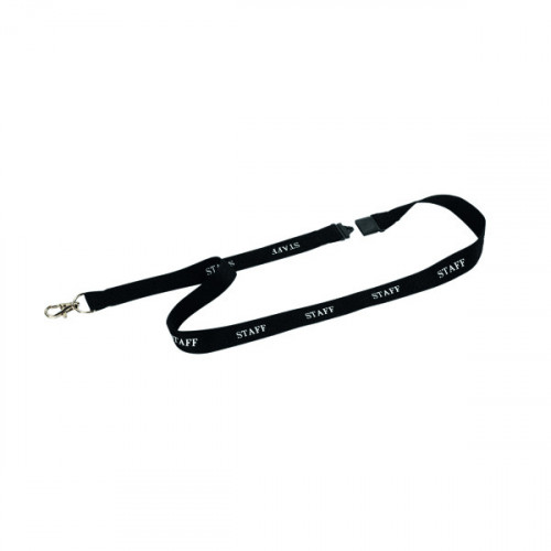 DURABLE TEX STAFF LANYARD BLK PK10