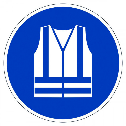 Durable Use Safety Vest Floor Sign 173506