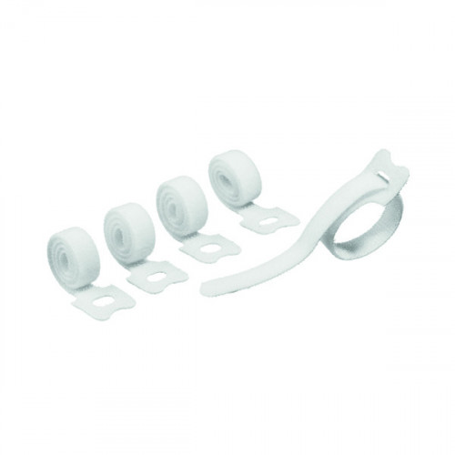 Durable Cavoline Cable Management Grip Tie White (Pack of 5) 503602