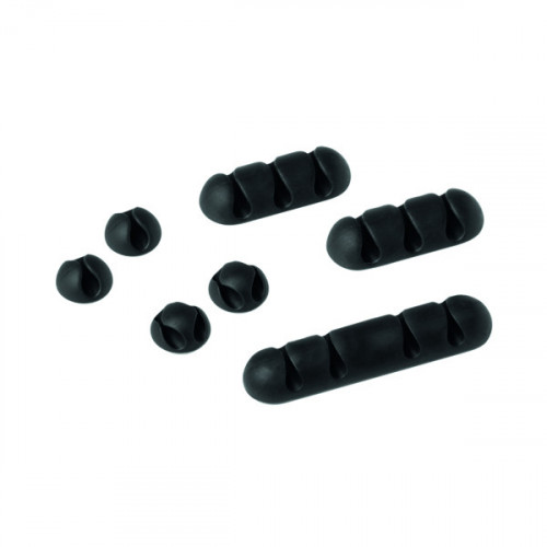 Durable Cavoline Cable Management Clip Mix (Pack of 7) Graphite 504137