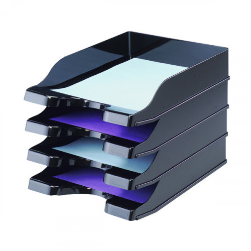 DEFLECTO STERITOUCH LETTER TRAY BLK