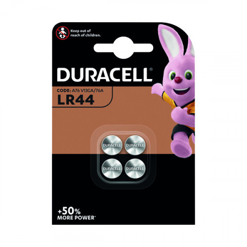 DURACELL LR44 BUTTON BATTERIES PK4