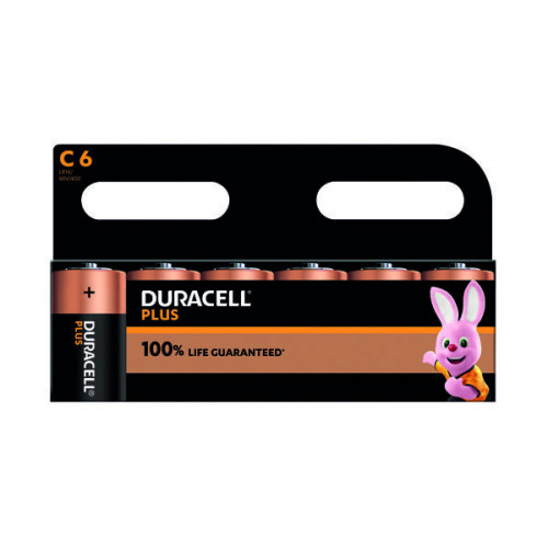 DURACELL PLUS C BATTERY PK6