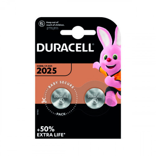 DURACELL 3V DL2025 BATTERY LIH PK2