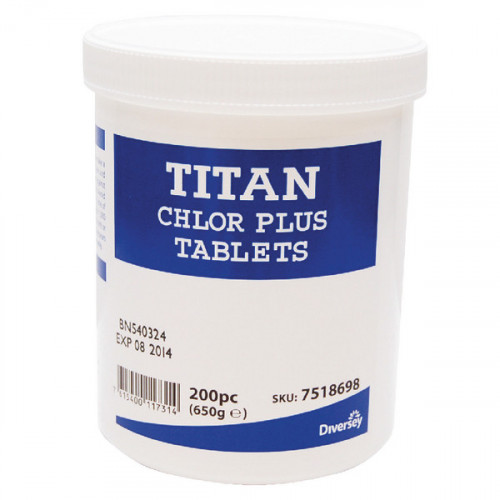 Titan Chlor Plus Chlorine Tabs (Pack of 200) 7518698
